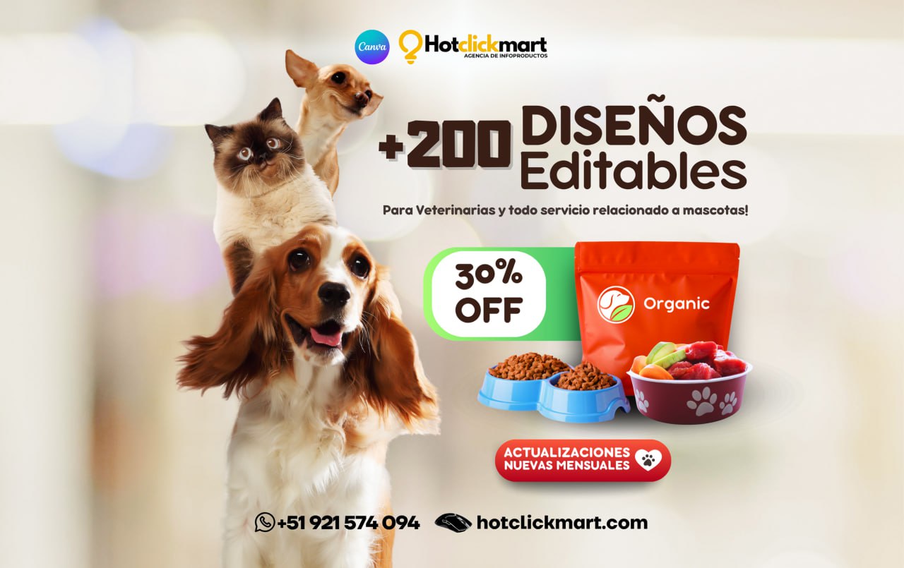 Diseños Editables para Veterinarios en Canva